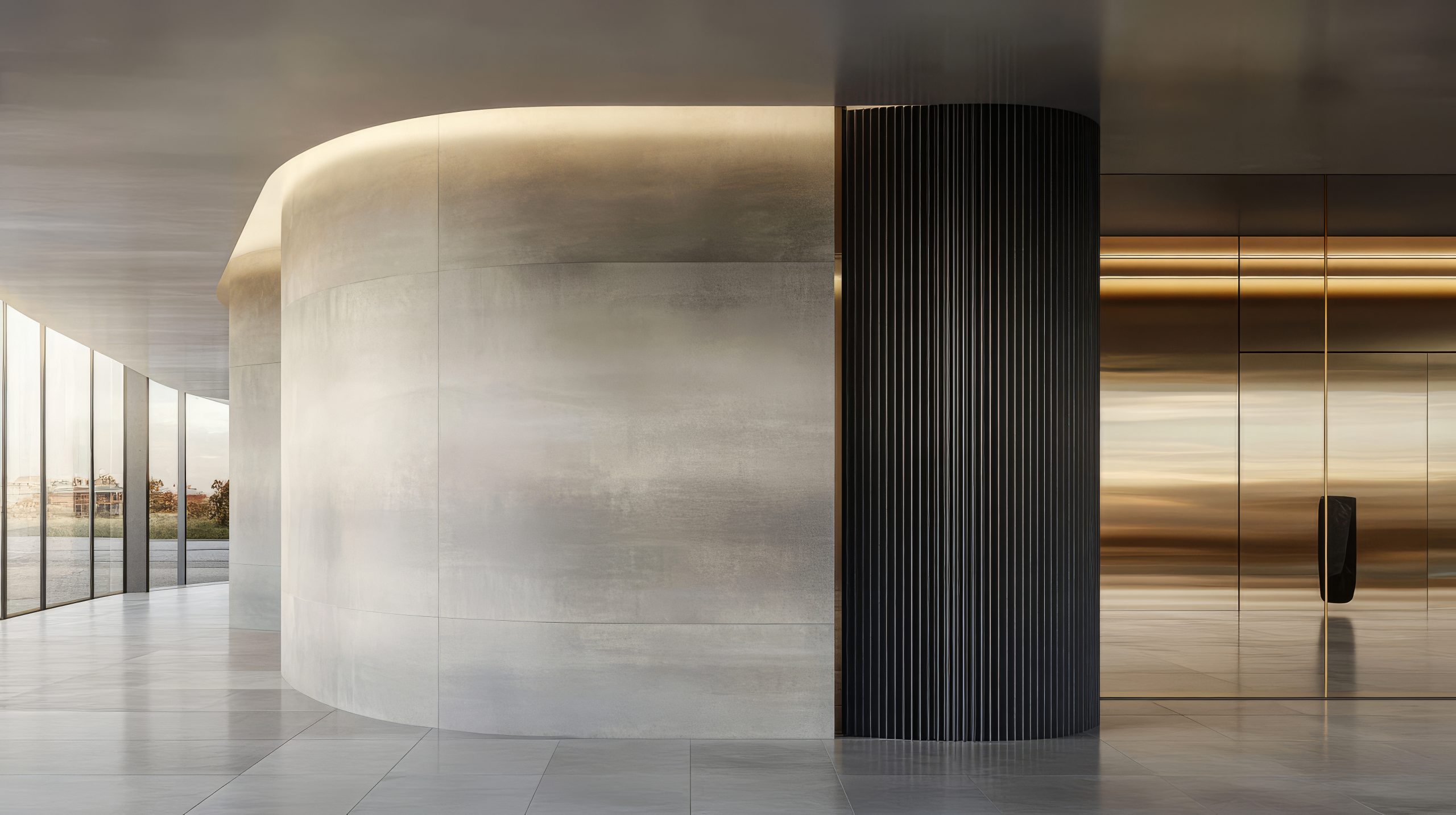 Modern Interior Features Sleek Design And Polished Surfaces In A Contemporary Space